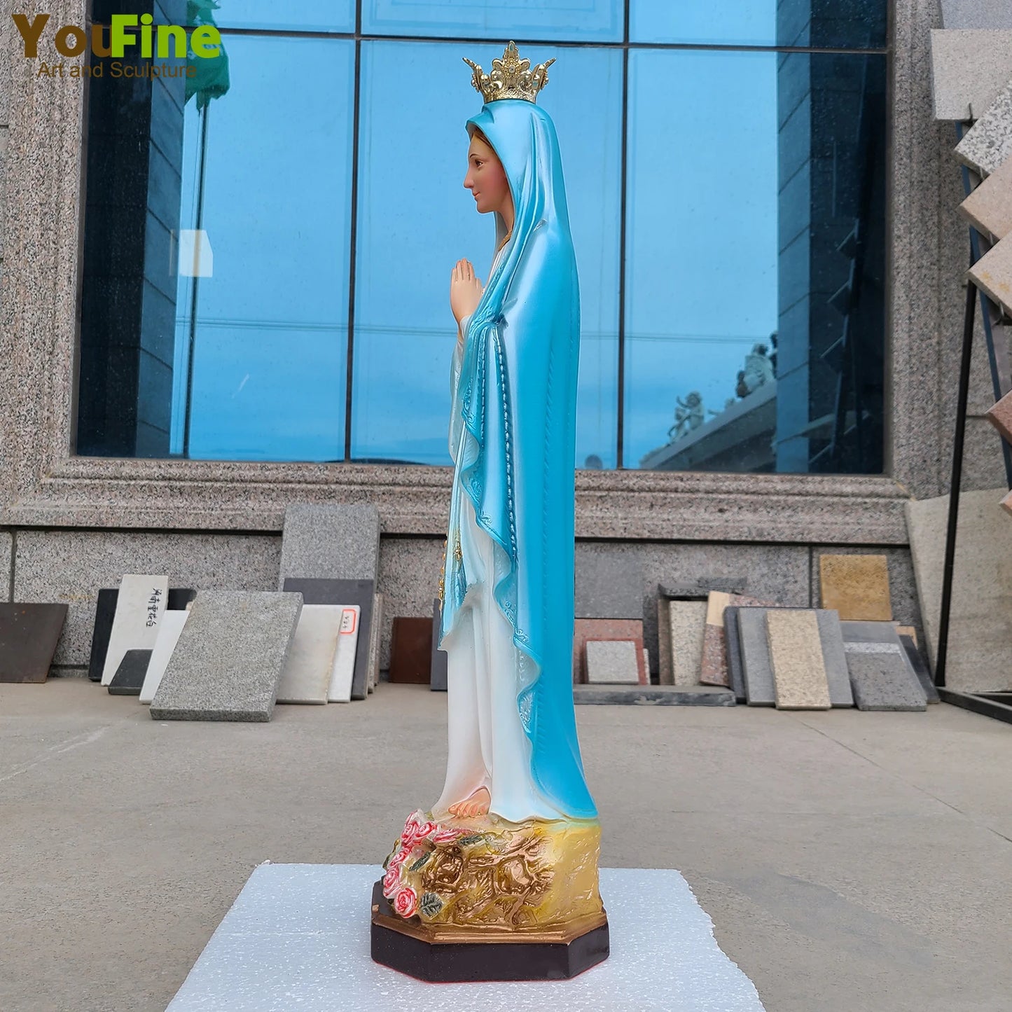 65cm Our Lady Of N.D.Lourdes Resin Statue Catholic Religious Statues Of Mary Our Lady Lourdes Resin Sculpture For Home Decor