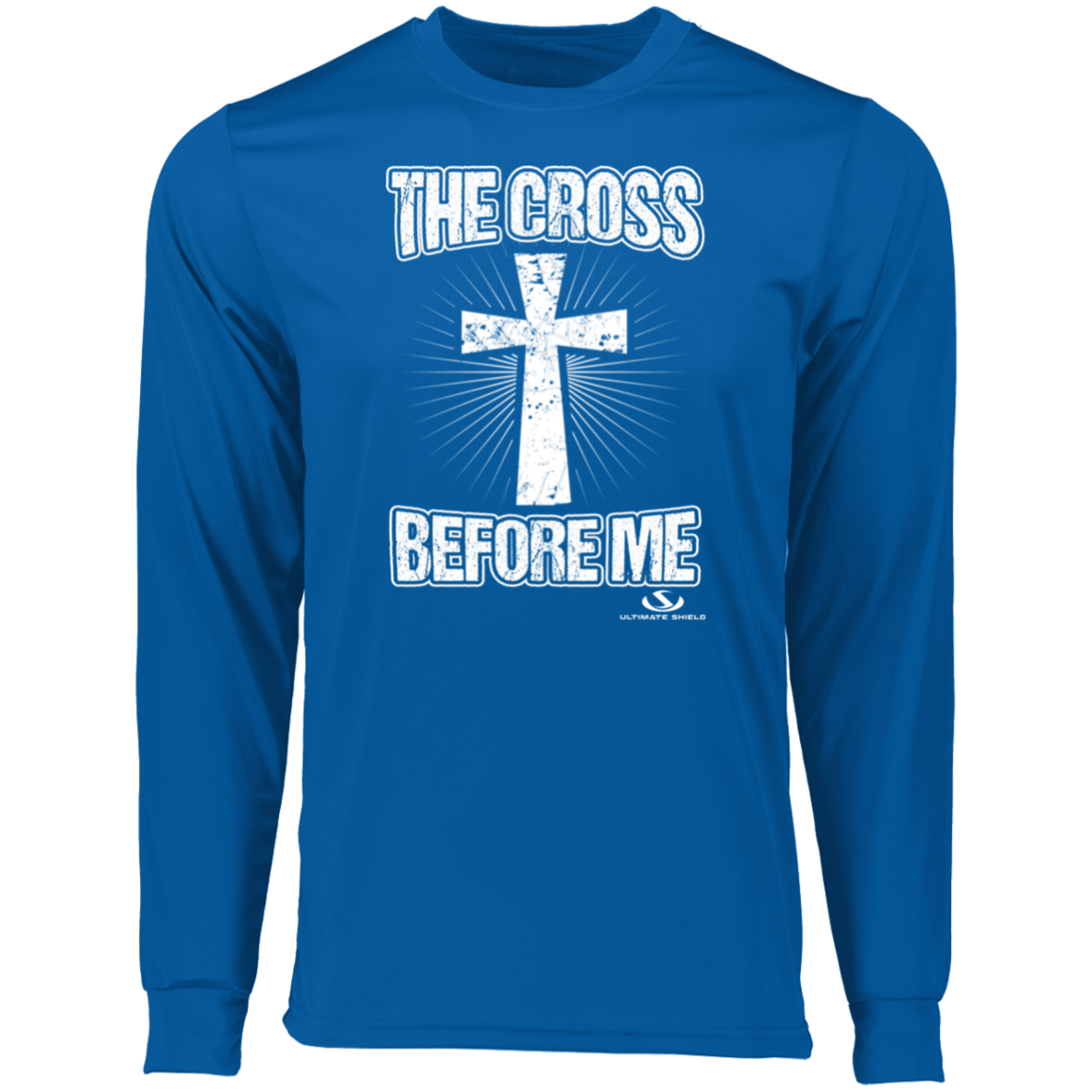 THE CROSS BEFORE ME Long Sleeve Moisture-Wicking Tee
