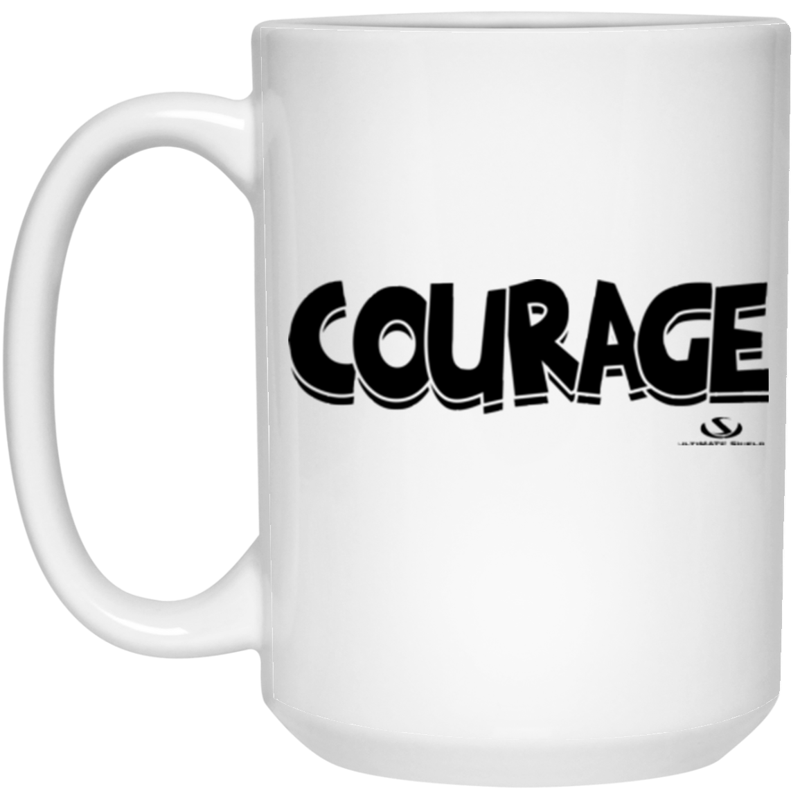 COURAGE 15 oz. White Mug