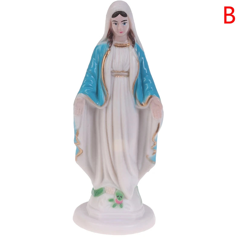 1PC Mary Statue Jesus Home Decoration Gift Small Ornaments Catholic Mary Statue Madonna Handmade Virgin