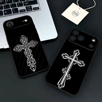 Orthodox Cross Phone Case For IPhone 12-17 Air Plus Pro Max Satin Glossy Colorful Great Gift