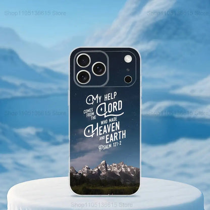 Verses Belief Jesus Bible Phone Case For iPhone 16,15,14,13,12,11,17 Pro,Max,Plus,X,XS,XR,SE,Mini Transparent Soft Cover
