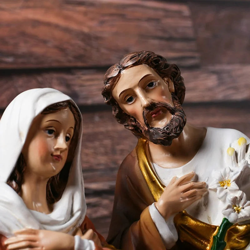 1pc Catholic Christian Jesus Family Statue Figurine Resin Crafts Gifts Home Decoration