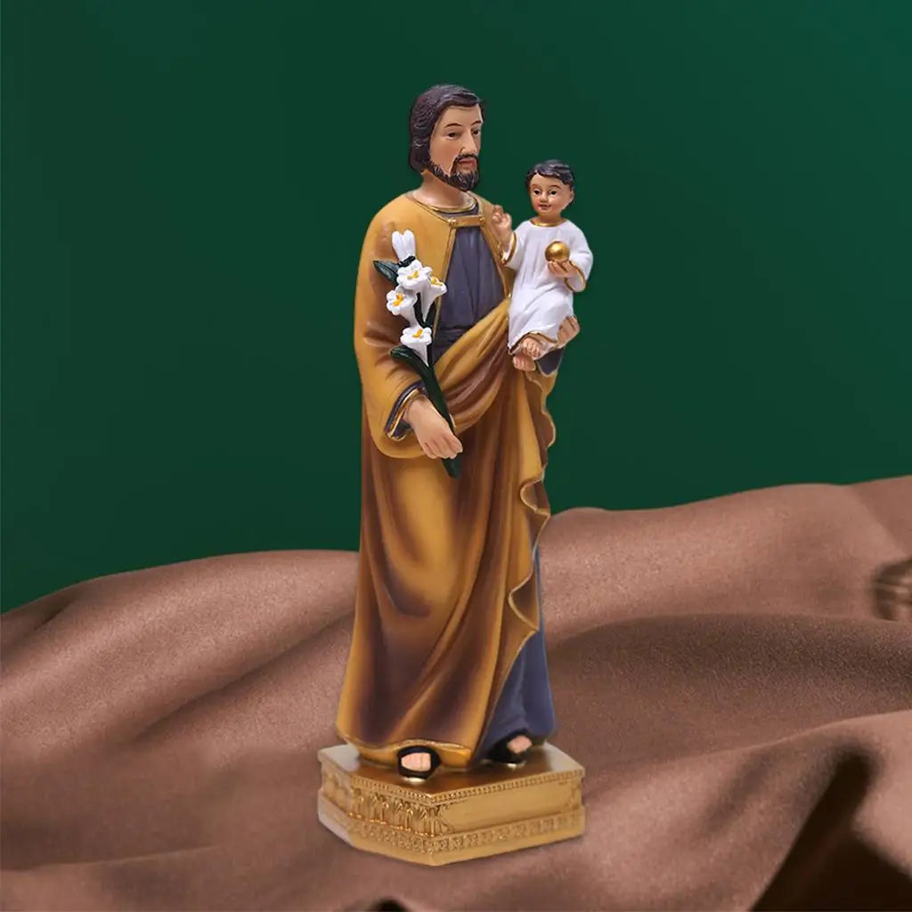 Statues of Saint Joseph And The Child Jesus Catholic Figures Sculpture