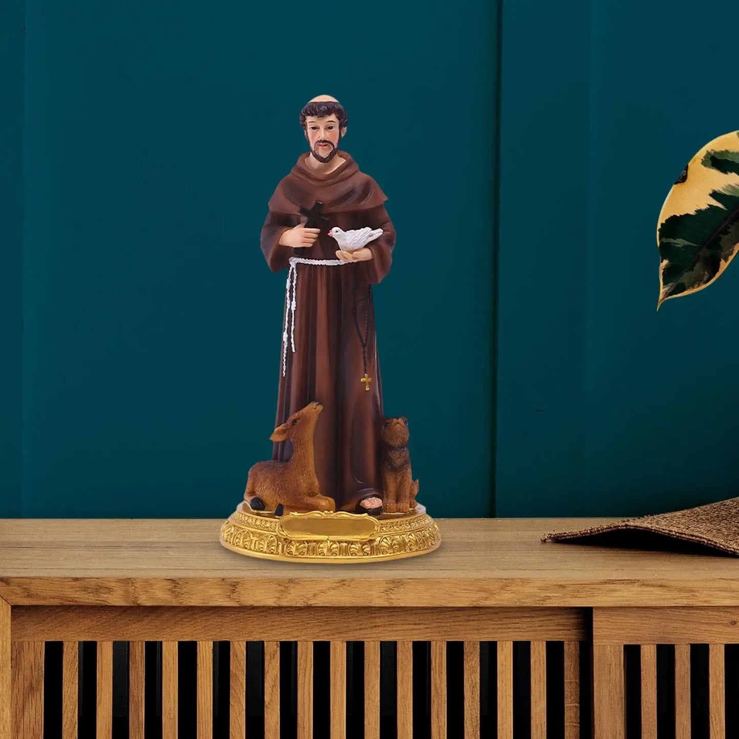 Saint Francis of Assisi Statue Decorative Resin Catholic Statues Home Decor