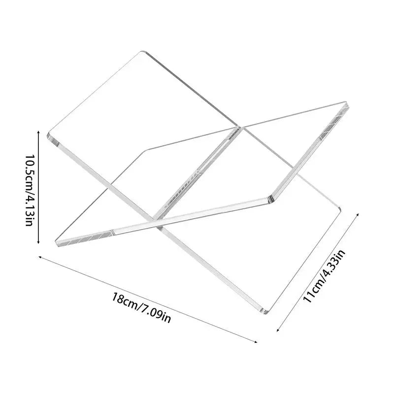 X-Shaped Book Holder Stand Extra Thick Clear Acrylic Book Holder Holder for Displaying Recipe Picture Bibles Textbooks Art Books
