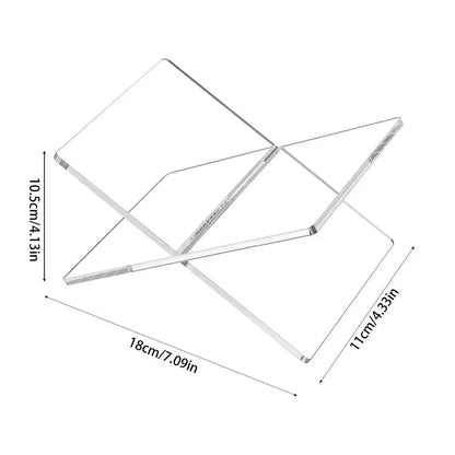 X-Shaped Book Holder Stand Extra Thick Clear Acrylic Book Holder Holder for Displaying Recipe Picture Bibles Textbooks Art Books