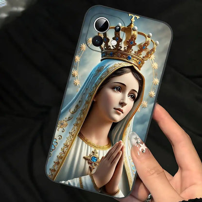 Virgin De Guadalupe Virgen Mary Slim Black Phone Case: Snug Fit For Xiaomi 12,11,12S Ultra & Redmi Note 11,10T,9,9A,8Pro,8T,5G