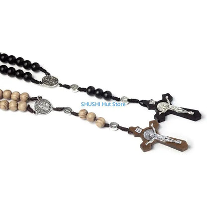 Bead Rosary Necklace Bead Hangable Pendant for Men Female Unisex Praying Meditation Gift Supplies D57B