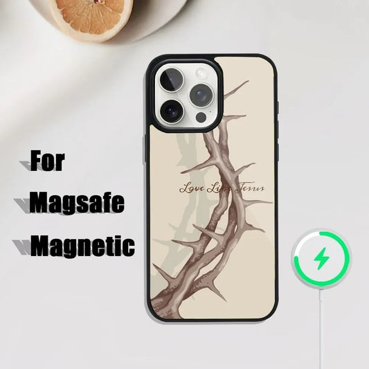 Bible Verse Jesus Christ Phone Case For iPhone 16,15,14,13,12,11,Plus,Pro,Max Mini Magsafe Magnetic Wireless Charging