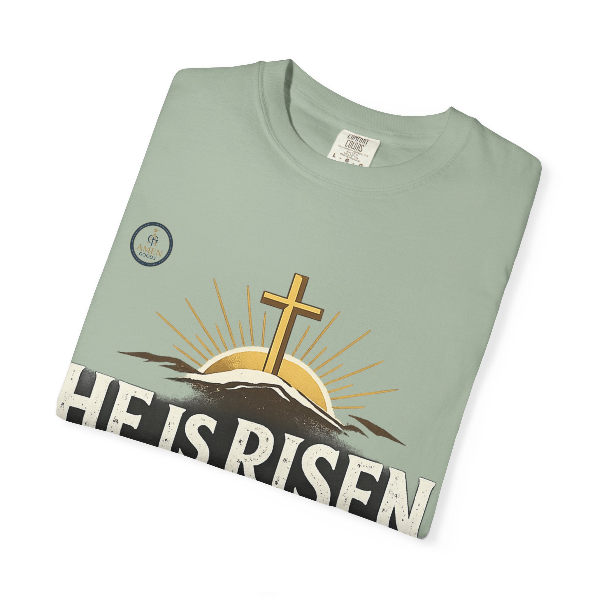 He Is Risen T-Shirt — Matthew 28:6 Easter Christian Tee