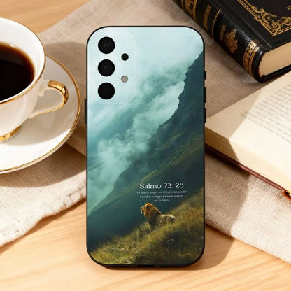 Jesus Bible Verse Spanish  Phone Case For Samsung Galaxy A73,A72,A71,A70,A53,A52,A51,Soft Silicone Black Cover