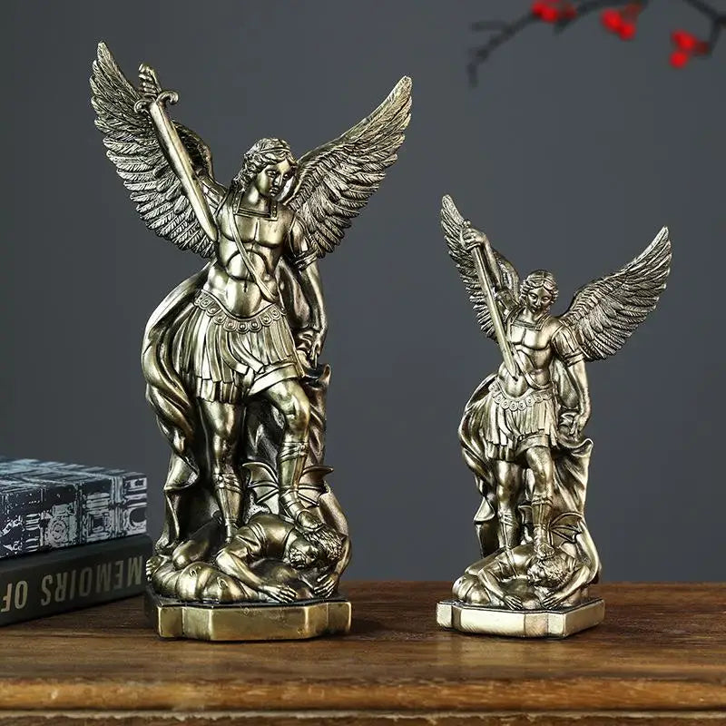 New St. Michael Statue For Home Protection Catholic Saint Sculpture Christian Gift Idea Resin Decor Church Altar Figure