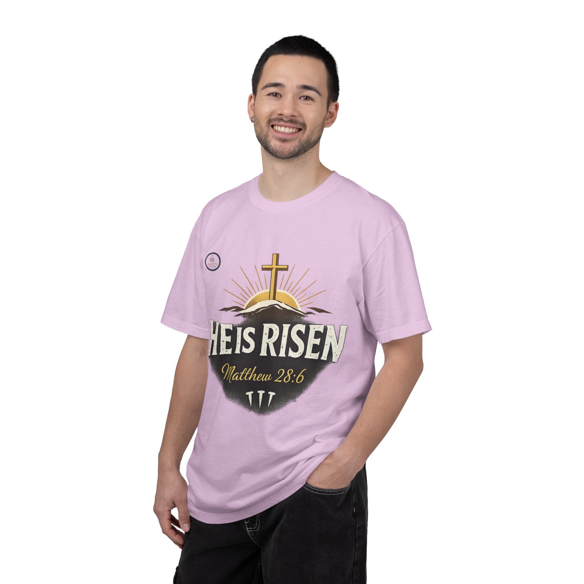 He Is Risen T-Shirt — Matthew 28:6 Easter Christian Tee