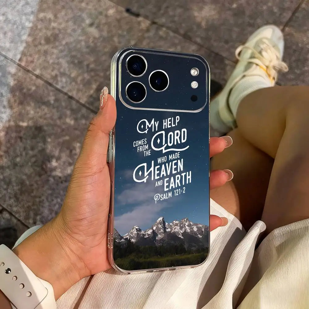 Verses Belief Jesus Bible For iPhone 16,13,12,11,17,14,15,Pro,Max,Plus,X,XS,XR,SE,Mini Transparent Soft silicone Case