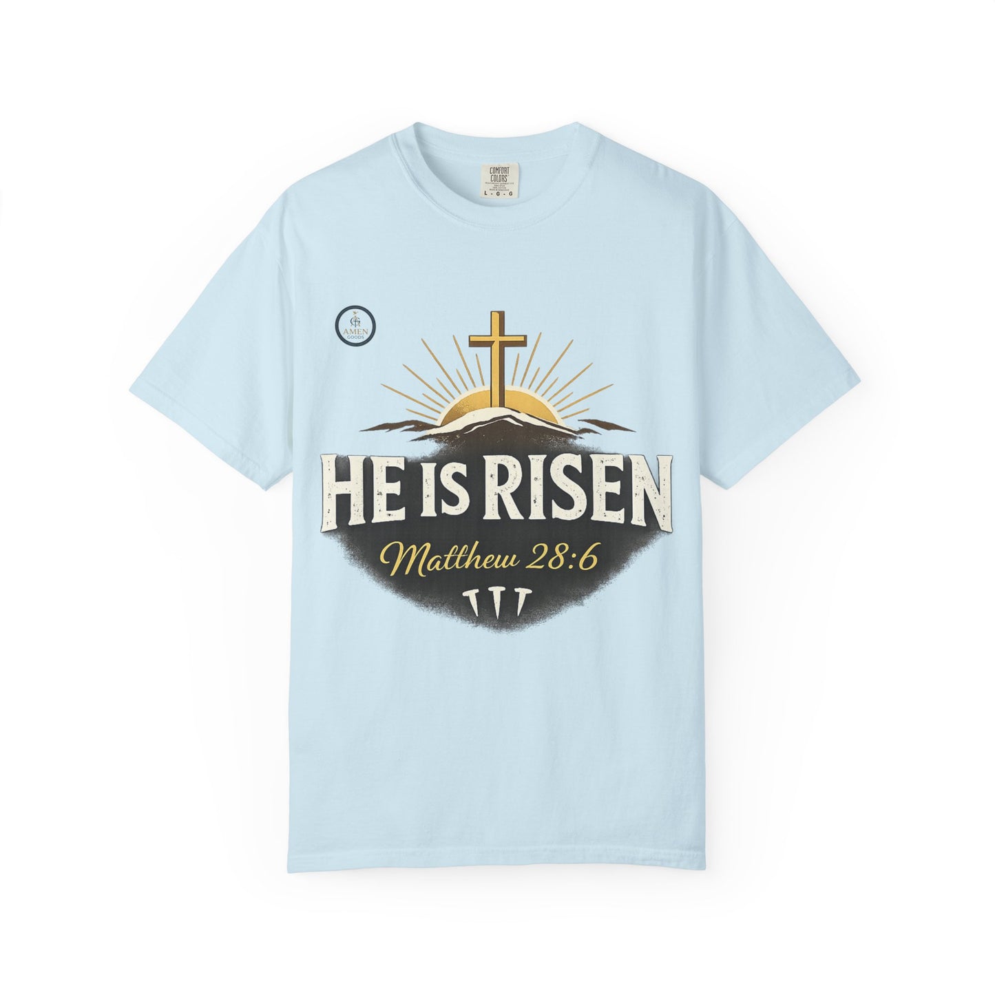 He Is Risen T-Shirt — Matthew 28:6 Easter Christian Tee