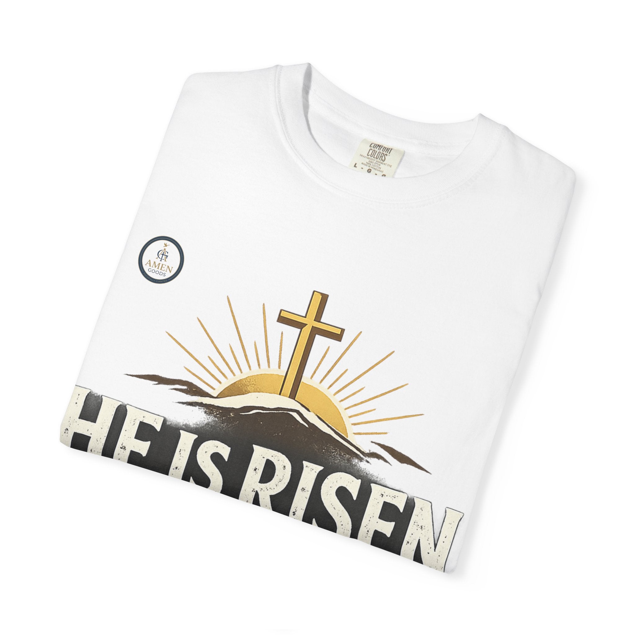 He Is Risen T-Shirt — Matthew 28:6 Easter Christian Tee