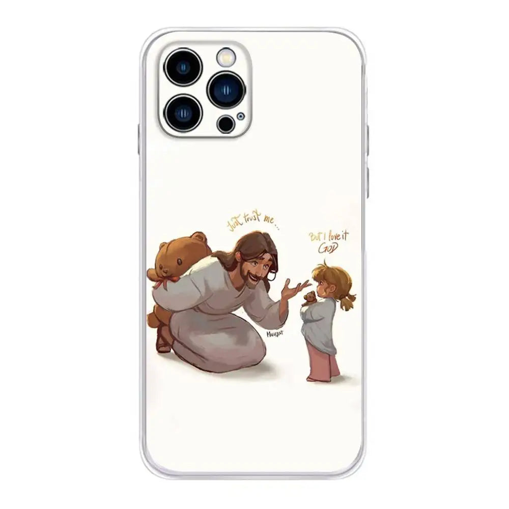 Bible Jesus Christian Verse Phone Case For iPhone 17,16,15,14,13,12,11, Plus,Pro,Max,XR,XS,Plus,E,Mini Transparent Soft Cover