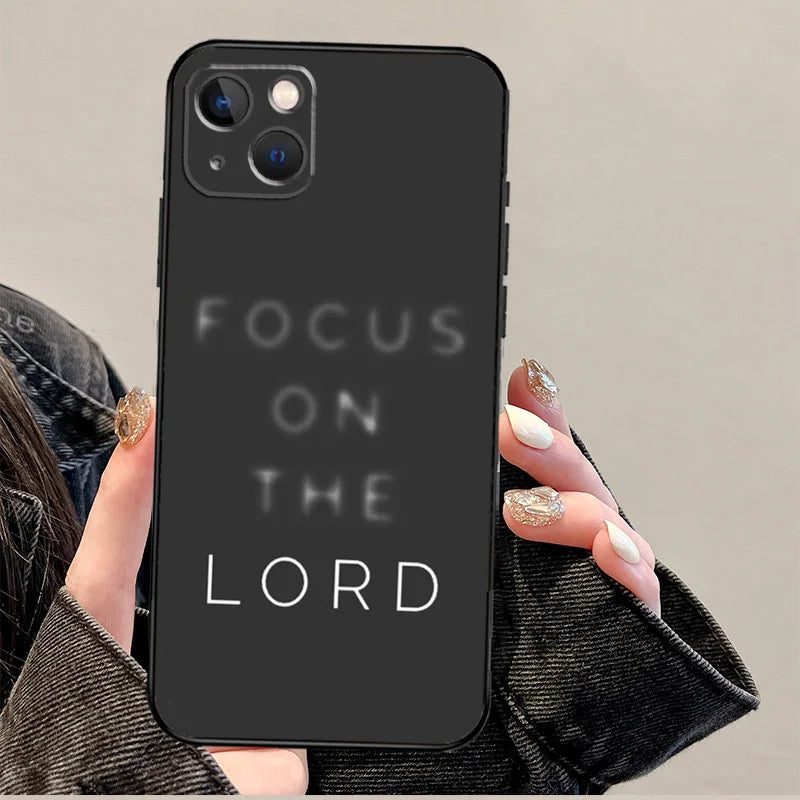 Bible Jesus Christ Christian Quotes Phone Case For iPhone 17 Pro Max 11 14 15 16 Pro Max 12 13 mini 16 Plus 16e 17 Air Cover