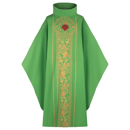 New Printed Church Pastor Celebrant Chasuble Priest Vintage Robe Gown Cape Cassock Vestment White Red Green Purple