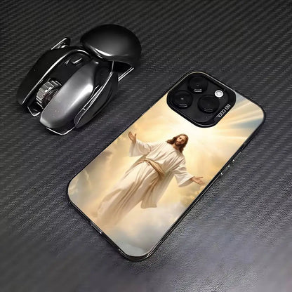 Faith C-Christian R-Religious Jesus Phone Case For iPhone 17, 16,15,14,13,12,11 Plus,Pro Max, Colorful Silver Funda Cover