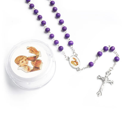 12 Pcs Baptism Party Favors First Communion Scented Wood Rosary Recuerdos de Bautizo Communion