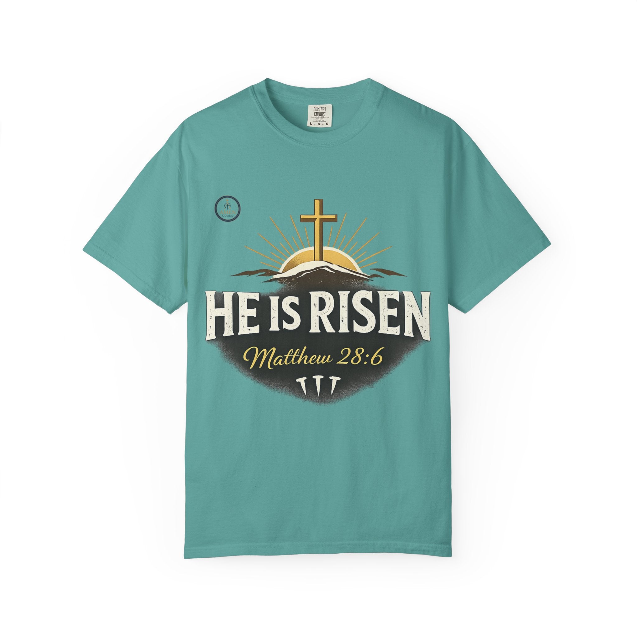 He Is Risen T-Shirt — Matthew 28:6 Easter Christian Tee