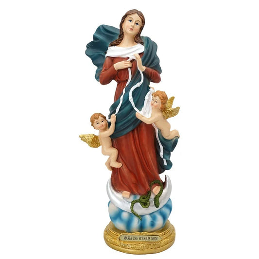 1PC Mary Untier of Knots Statue Home Decoration Our Lady Resin Gifts Catholic Relic Crafts