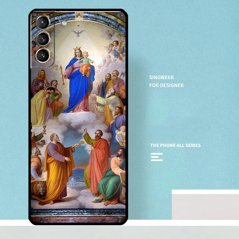 Virgin Mary of Hope Catholic Religious Art Case For Samsung Galaxy S25 Ultra S21 S22 S23 S24 Ultra S20 Plus S25 FE Phone Cover