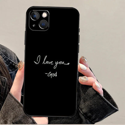 Bible Jesus Christ Christian Quotes Phone Case For iPhone 17 Pro Max 11 14 15 16 Pro Max 12 13 mini 16 Plus 16e 17 Air Cover