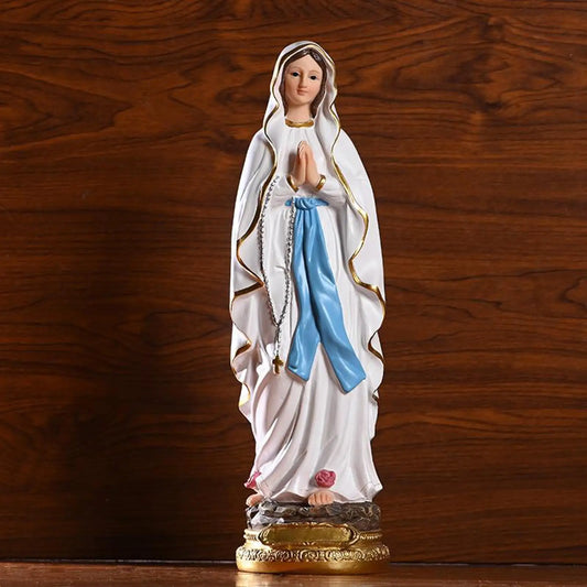 Roman Catholic Sculpture Resin Tabletop Statue Decorative Figurine Figure Mary Statue 30cm Height