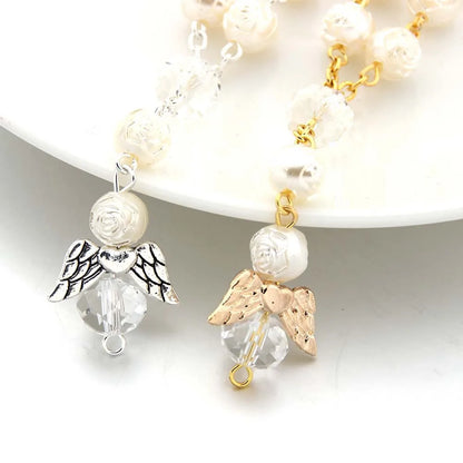 10/20/50pcs Religious Ornaments Religion Catholic Communion Cup Gift Angel Baptism Rosary Bracelet Bead