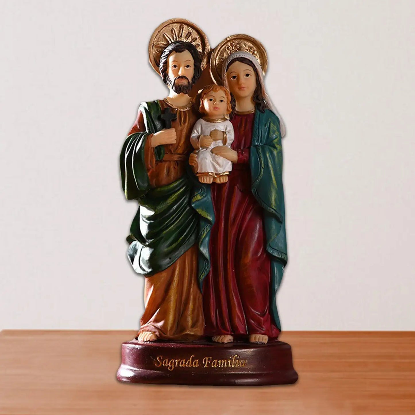 5.5" Holy Family Child Mary Mother Joseph Resin Statue Figurine Catholic Religious Collectible Gift