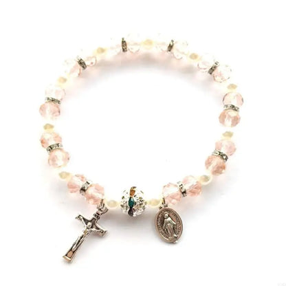 Rosary Bracelet Elastic Bead Jewelry Men Hand Decoration Supplies