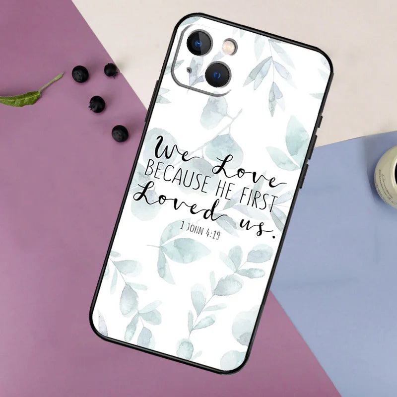 Bible Verse Christian Quote Silicone Case For iPhone 17 15 14 13 12 11 Pro Max 16 Plus 12 13 Mini 16e 17 Air Back Cover