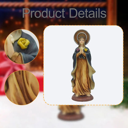 7.8inch Virgin Mary Figurine Resin Craft Lightweight Catholic Sculpture