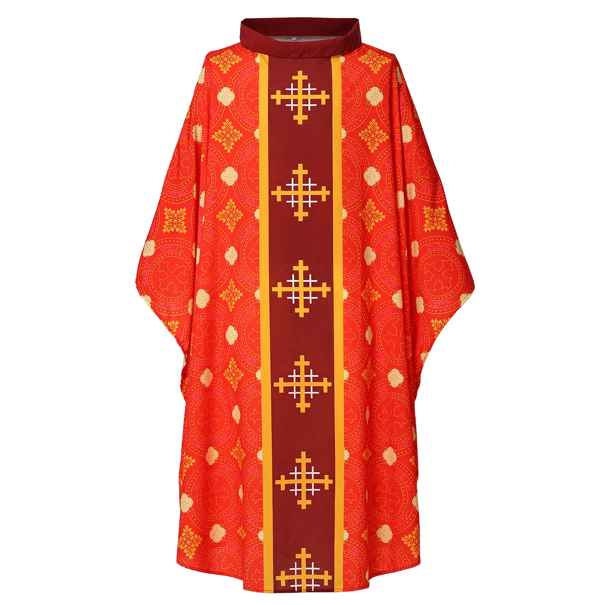 Men's Church Pastor Celebrant Chasuble Priest Vintage Robe Gown Cape Cassock Vestment