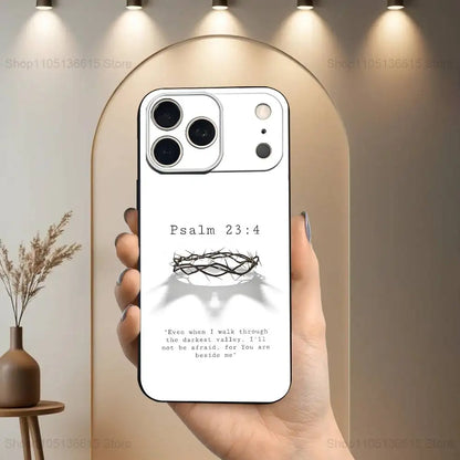 Verses Belief Jesus Bible Case For iPhone 15,16,12,14,17,13,11,Plus,Pro Max,8,7,XR,SE,XS,X,Mini,Soft Silicone Black
