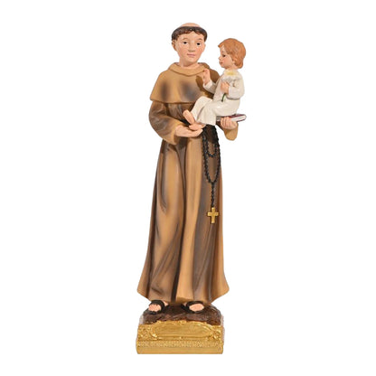 Saint Joseph Carrying Child Jesus Statues Religious Figurines Resin Model Sculpture St. Joseph God Christ Church Desk Décor