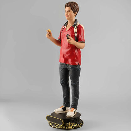 30cm Carlo Acutis Resin Statue Religious Sculpture Ornament for Desktop Home Or Office Decor