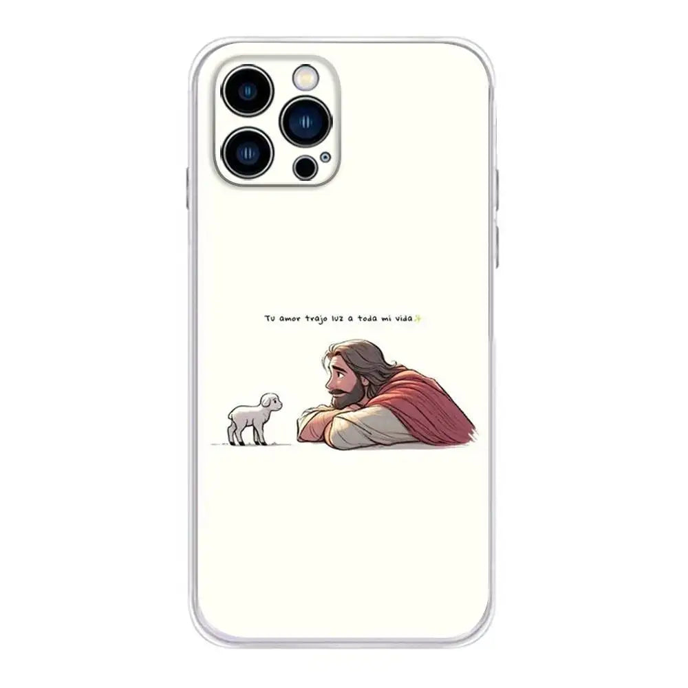 Bible Jesus Christian Verse Phone Case For iPhone 17,16,15,14,13,12,11, Plus,Pro,Max,XR,XS,Plus,E,Mini Transparent Soft Cover
