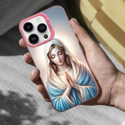 Belief Virgin De Guadalupe Phone Case For iPhone 16,15,14,17,13,12,11,Mini,Pro,SE,XS,MAX Pink Matte Silicone Cover