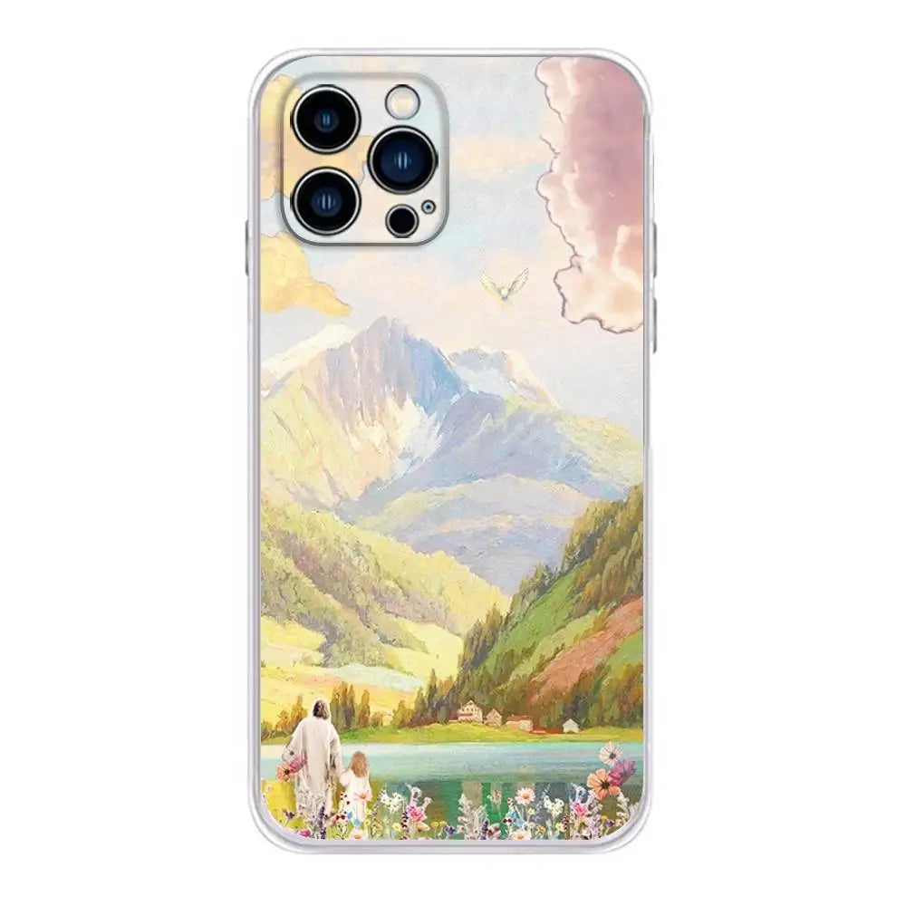 Bible Jesus Christian Verse Phone Case For iPhone 17,16,15,14,13,12,11, Plus,Pro,Max,XR,XS,Plus,E,Mini Transparent Soft Cover