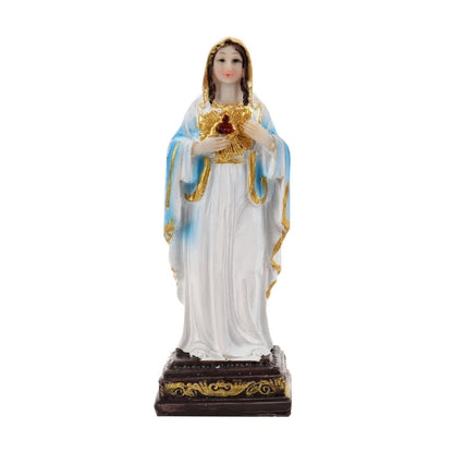 Sacred Mother Holy Father Sculpture Resins Figurine Christian Statue Collectible Ornament Catholic Religious Gift 87HA