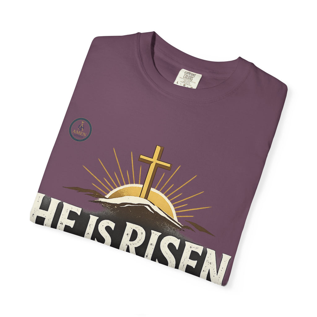 He Is Risen T-Shirt — Matthew 28:6 Easter Christian Tee