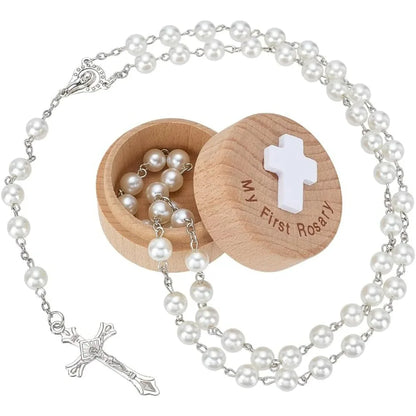 Catholic Rosary Beads Plastic Beads Necklace Alloy Y-Necklace Set for Women Men Daily Prayer Travel Everyday Wear