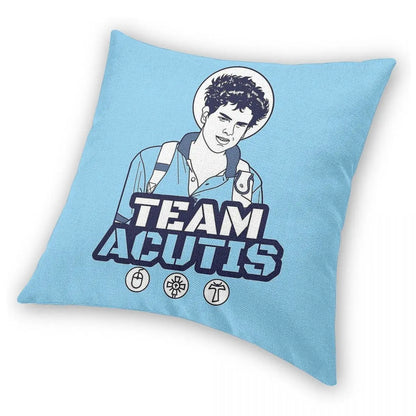 Saint Catholi Carlo Acutis Square Pillowcase Polyester Linen Velvet Pattern Zip Decorative Pillow Case Car Cushion Cover 18"