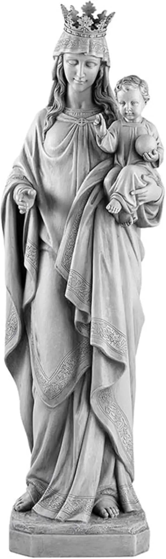 Outdoor Sculpture - Marian Garden Collection Catholic Statue for Home or Church, 24.5 Tall, Mary Queen of Heaven