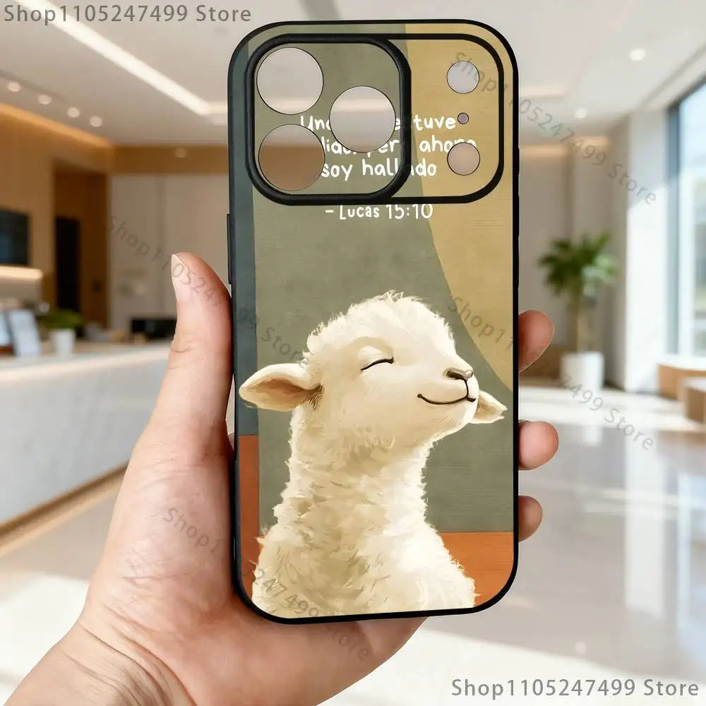 Spanish Jesus Bible Verse Phone Case For iPhone 17,16,15,14,13,12,Pro,Max,Plus,E,SE4,Air,Mini Black Soft Box