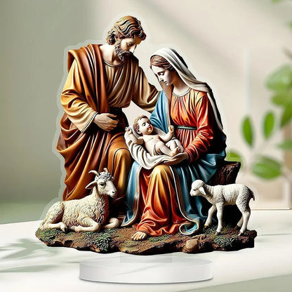 Virgin Mary Statue Crafts Holy Family Statues for Table Living Room Bedroom